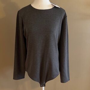 Express Charcoal Long Sleeve Bodysuit